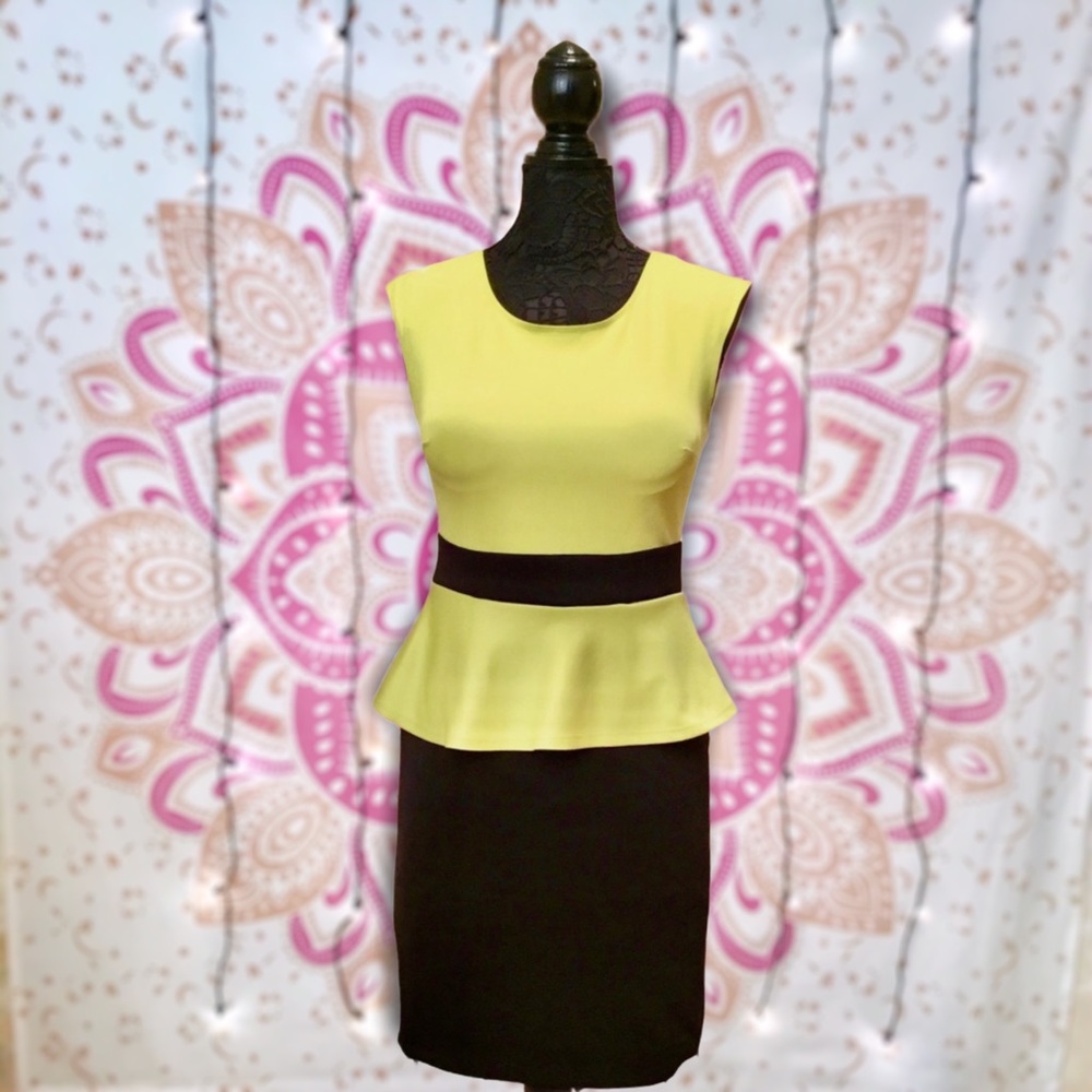 AA Studio Sleeveless Dress Lime/Black Midi